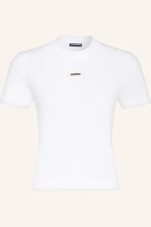 Jacquemus Tričko Le Tshirt Gros Grain bílá