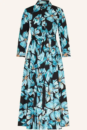 Diane von Furstenberg Košilové Šaty černá tyrkysová tmavě modrá