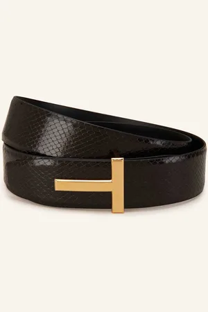 Tom Ford Kožený Opasek tmavě hnědá