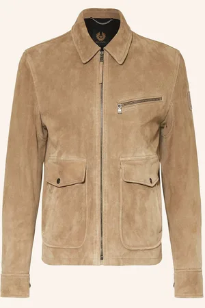 Belstaff Kožená Bunda Patterson světle hnědá