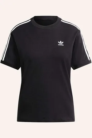 adidas Tričko 3 Stripe černá bílá