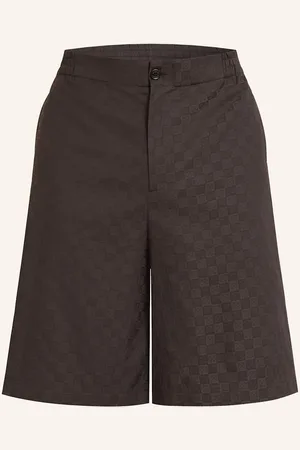 OFF-WHITE Šortky tmavě hnědá
