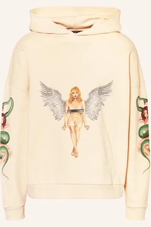 Palm Angels Mikina S Kapucí režná černá