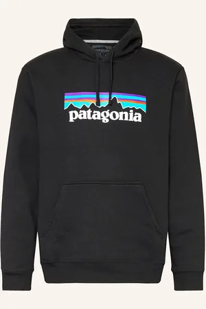 Patagonia Mikina S Kapucí P-6 černá bílá tyrkysová
