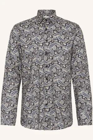Etro Košile Regular Fit černá modrá krémová