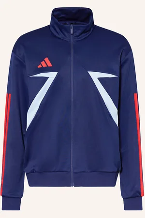 adidas Tréninková Bunda Tiro tmavě modrá tmavě modrá červená