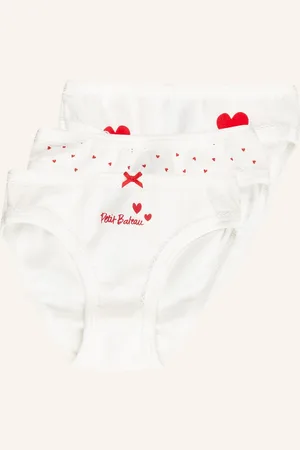 Petit Bateau Kalhotky, 3 Kusy V Balení červená bílá
