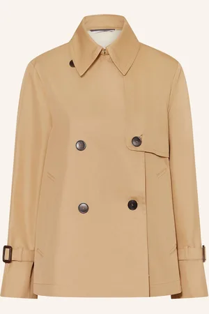 Max Mara Cropped Trenčkot Biglia béžová