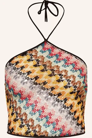 Missoni Pletený Top S Třpytivou Přízí tmavě žlutá černá fuchsiová
