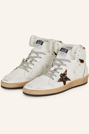Golden Goose Vysoké Sneakersy Sky Star bílá černá