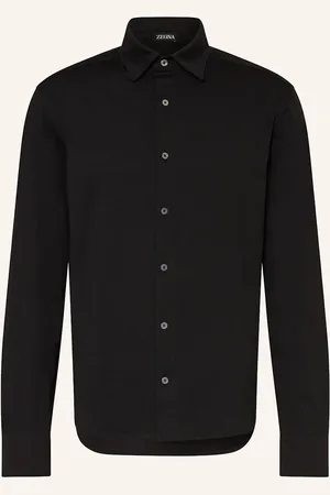 Ermenegildo Zegna Žerzejová Košile Regular Fit černá