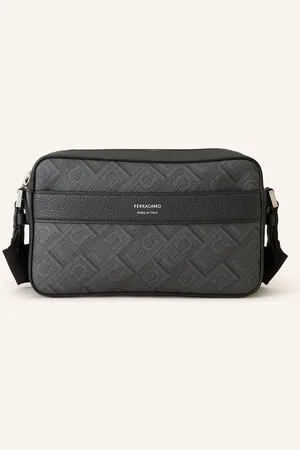 Salvatore Ferragamo Kabelka Přes Rameno tmavě šedá černá