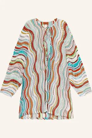 Missoni Plážové Šaty S Třpytivou Přízí tyrkysová oranžová světle růžová
