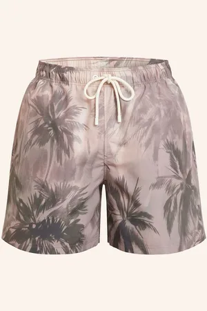 Palm Angels Koupací Šortky Sunset Palms černošedá olivová