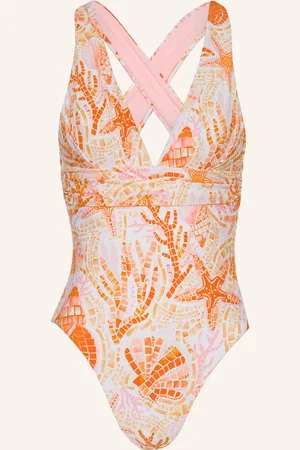 Seafolly Plavky La Mer bílá oranžová růžová