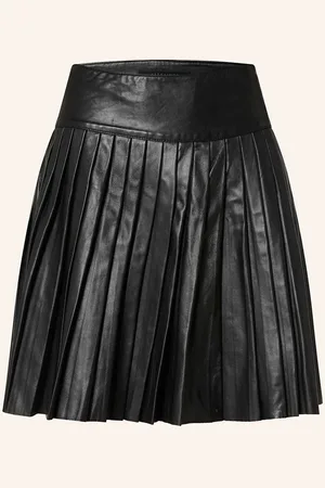 AllSaints Skládaná Sukně Vena Lea černá