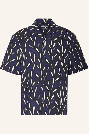 Jacquemus Košile Resort La Chemise Jean Comfort Fit tmavě modrá černá bílá