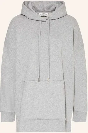 Marc O’ Polo Oversized Mikina S Kapucí světle šedá bílá