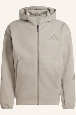 adidas Mikinová Bunda Z.N.E Full Zip světle hnědá