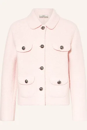 lunaria cashmere Buklé Bunda S Hedvábím světle růžová