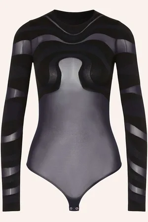 Wolford String Body Venus černá tmavě modrá