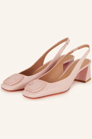 santoni Slingpumps S Otevřenou Patou Lemon světle růžová