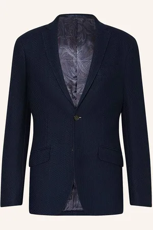 Etro Úpletové Sako Slim Fit tmavě modrá