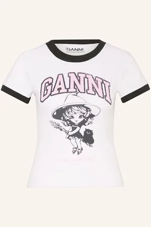 Ganni Tričko bílá