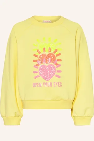 Billieblush Mikina S Flitry žlutá růžová červená
