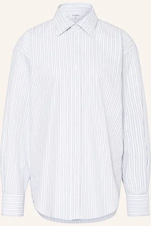 Filippa K Oversized Košilová Halenka tmavě modrá bílá černá