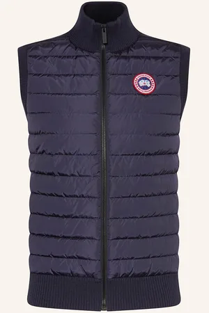 Canada Goose Péřová Bunda Hybridge Ze Směsi Materiálů tmavě modrá