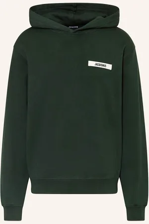 Jacquemus Mikina S Kapucí Le Hoodie Gros Grain tmavě zelená