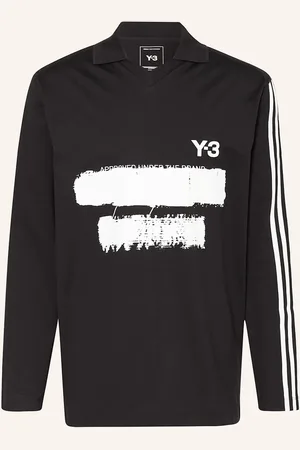Y-3 Žerzejová Polokošile Gfx černá bílá