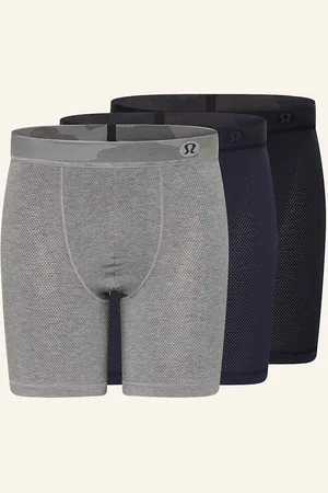 Lululemon Boxerky Aim, 3 Kusy V Balení černá šedá tmavě modrá