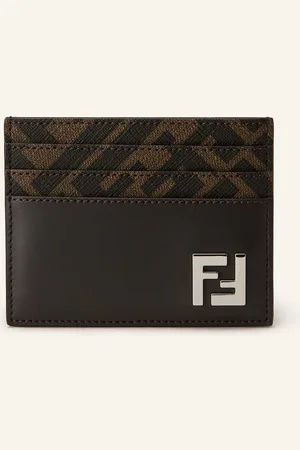 Fendi Pouzdro Na Karty tmavě hnědá světle hnědá
