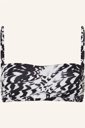 Calvin Klein Bandeau Horní Díl Bikin Ck Essentials černá bílá šedá