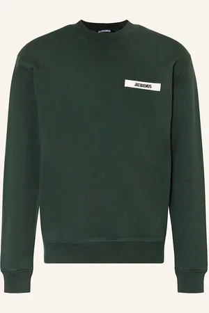 Jacquemus Mikina Le Sweatshirt Gros Grain tmavě zelená