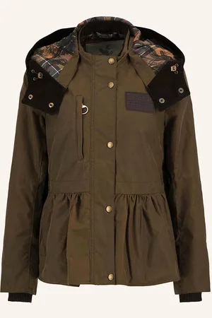 Barbour Bunda Dhalia S Odnímatelnou Kapucí olivová