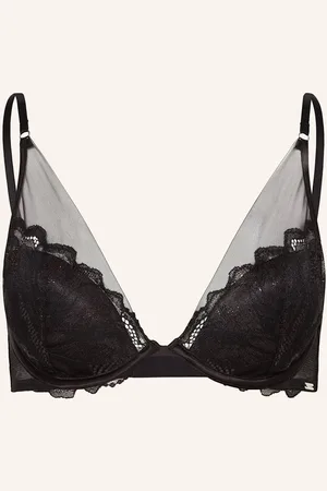 Calvin Klein Podprsenka S Kosticemi Ck Black Floral Lace černá