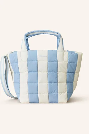 VeeCollective Shopper Porter Tote Medium tmavě modrá bílá