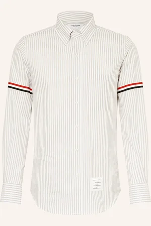 Thom Browne Košile Regular Fit bílá šedá