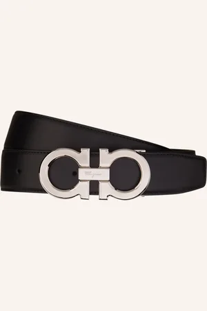 Salvatore Ferragamo Kožený Opasek Gancini Buckle černá