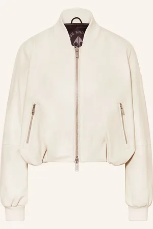 Moose Knuckles Kožený Blouson Cardin krémová