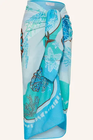 Seafolly Pareo La Mer tyrkysová mátová hnědá