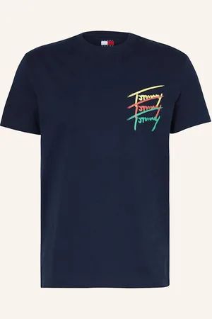 Tommy Hilfiger Tričko tmavě modrá žlutá zelená