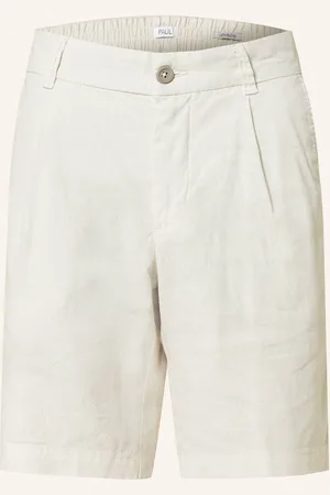 PAUL Šortky Comfort Fit Se Lnem světle šedá
