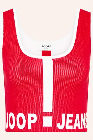 JOOP! Cropped Top Kama červená bílá