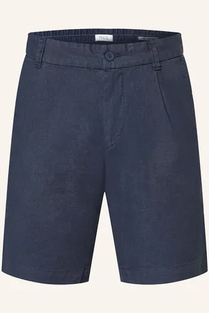 PAUL Šortky Comfort Fit Se Lnem tmavě modrá