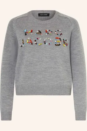Marc Jacobs Svetr S Ozdobnými Kamínky šedá