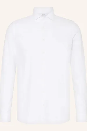 PAUL Košile Slim Fit Se Lnem bílá